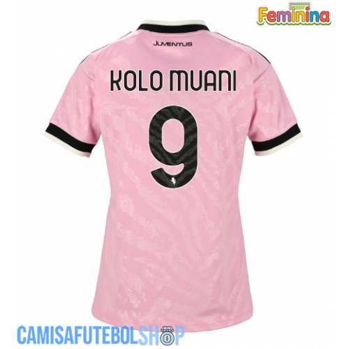 Camisa de time de futebol Juventus Randal Kolo Muani #9 Replicas 2º Equipamento Feminina 2026-27 Manga Curta